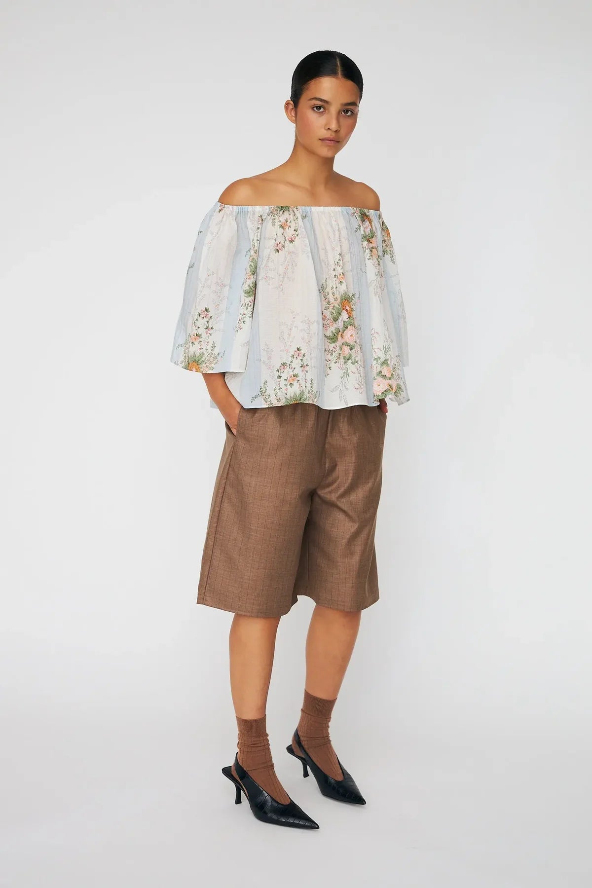 Multicolour Flower Loose Blouse