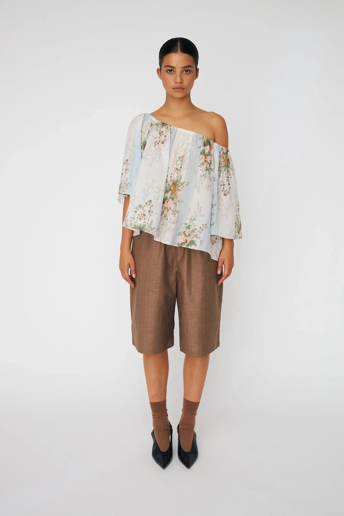 Multicolour Flower Loose Blouse
