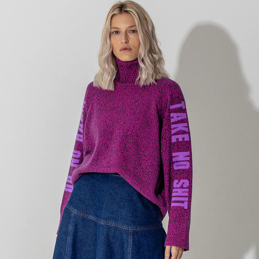 Do No Harm Take No Shit Merino Funnel Jumper