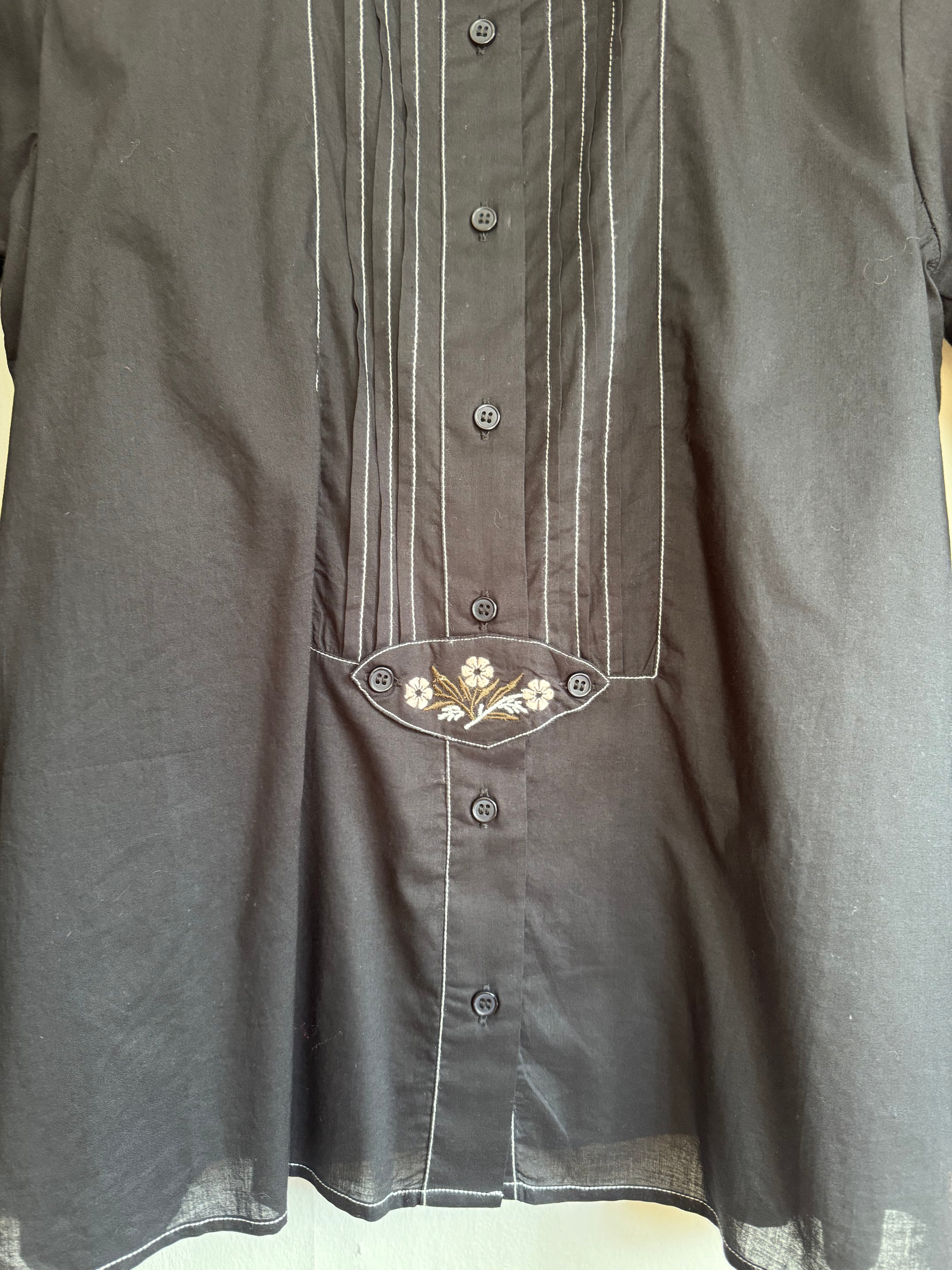 Black Broderie Shirt