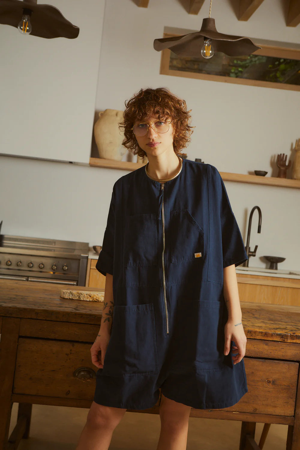 Navy Mega Playsuit