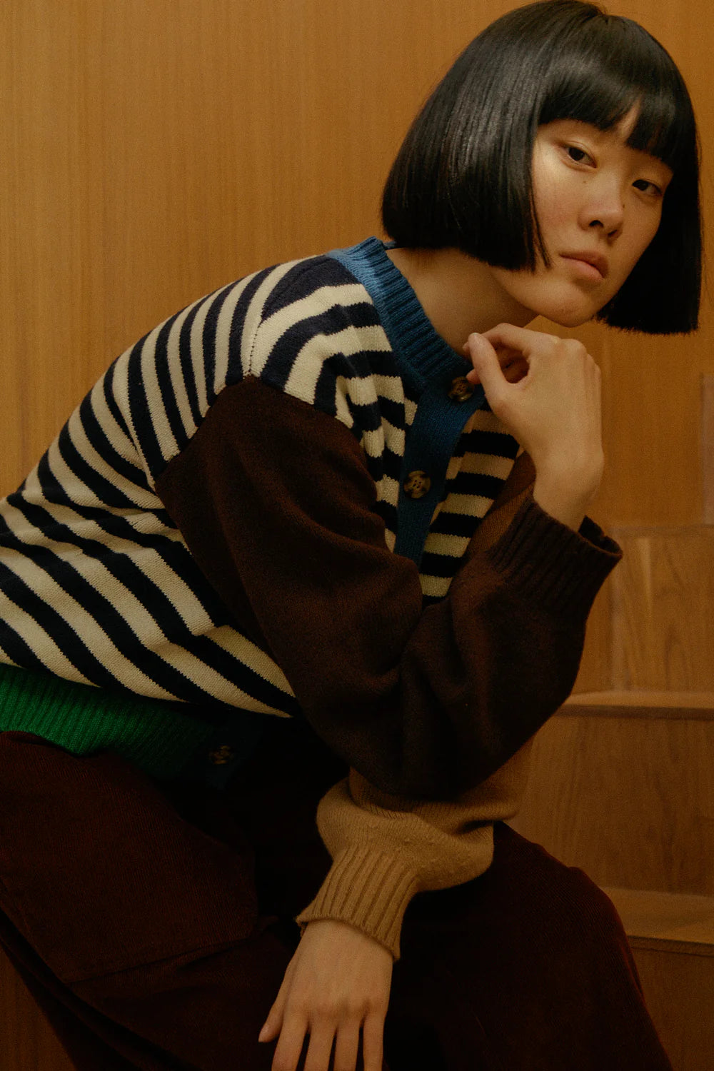 Eval Cardigan Cornwall Stripe