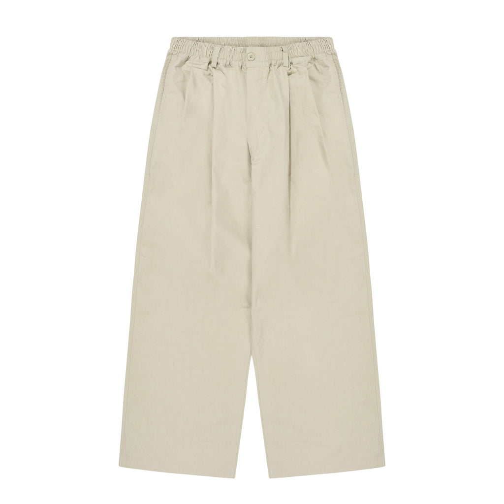 Cream Two Tuck Wide CN Pants