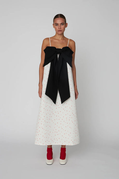 Heart Print Bow Dress