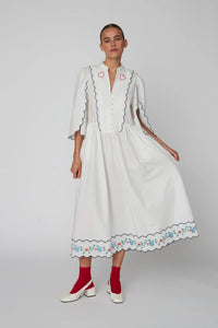 White Embroidered Dress