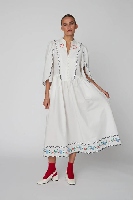 White Embroidered Dress