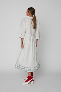 White Embroidered Dress