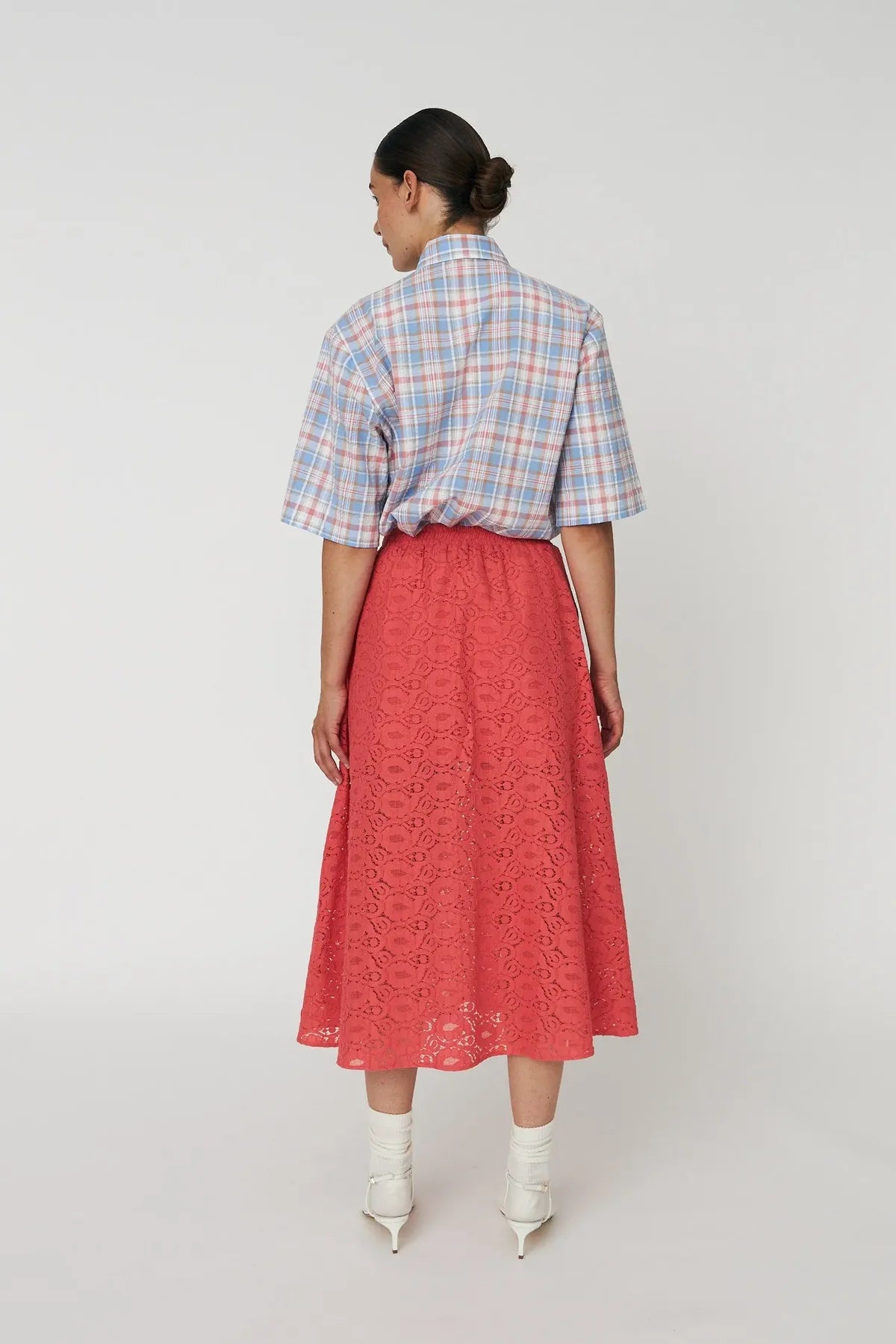Summer Coral Lace Skirt
