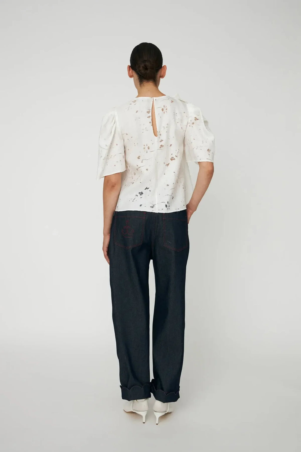 White Blouse With Bow