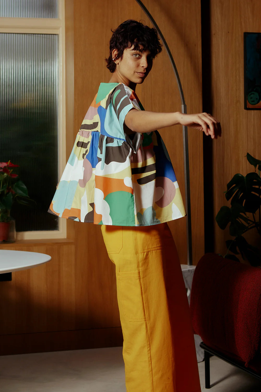 Abstract Print Matteo Top - size S/M