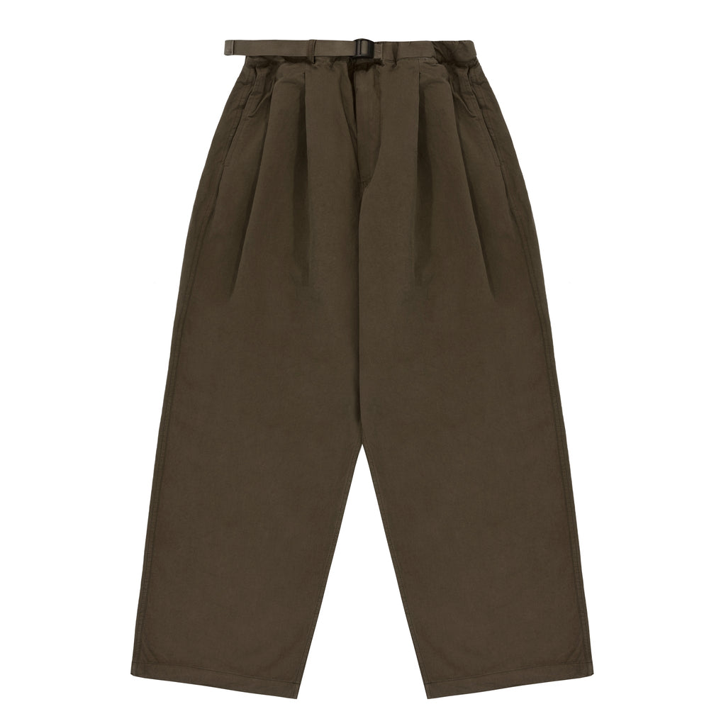 Brown Two Tuck Wide Pants