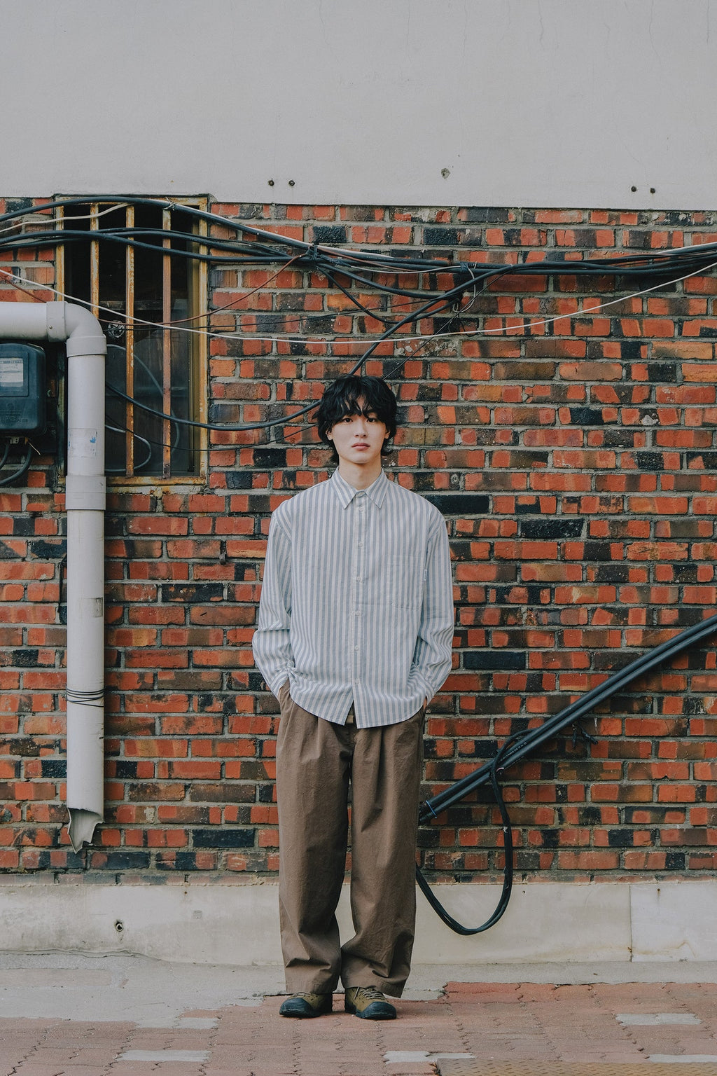 Brown Two Tuck Wide Pants