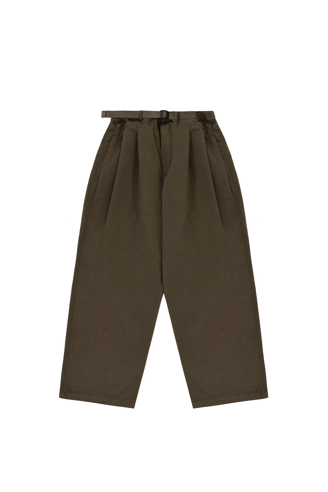Brown Two Tuck Wide Pants