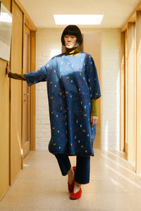 Denim Walter Embroidered Smock