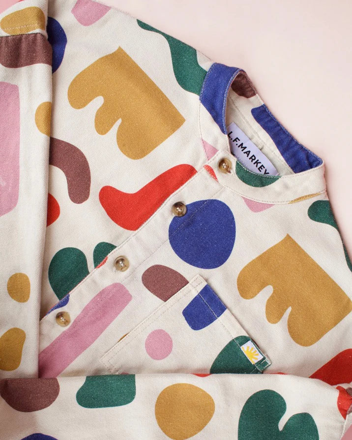 Printed Oversized Chore Coat