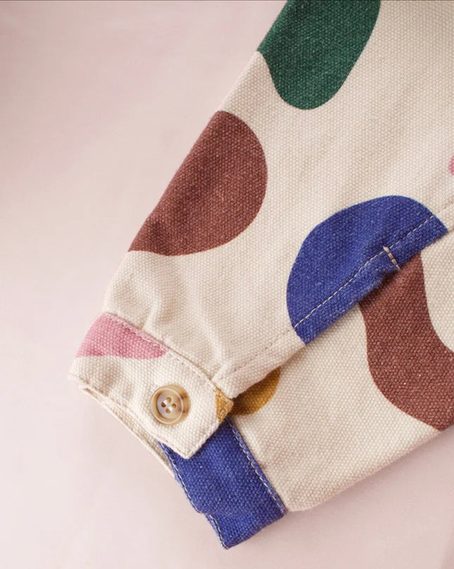Printed Oversized Chore Coat