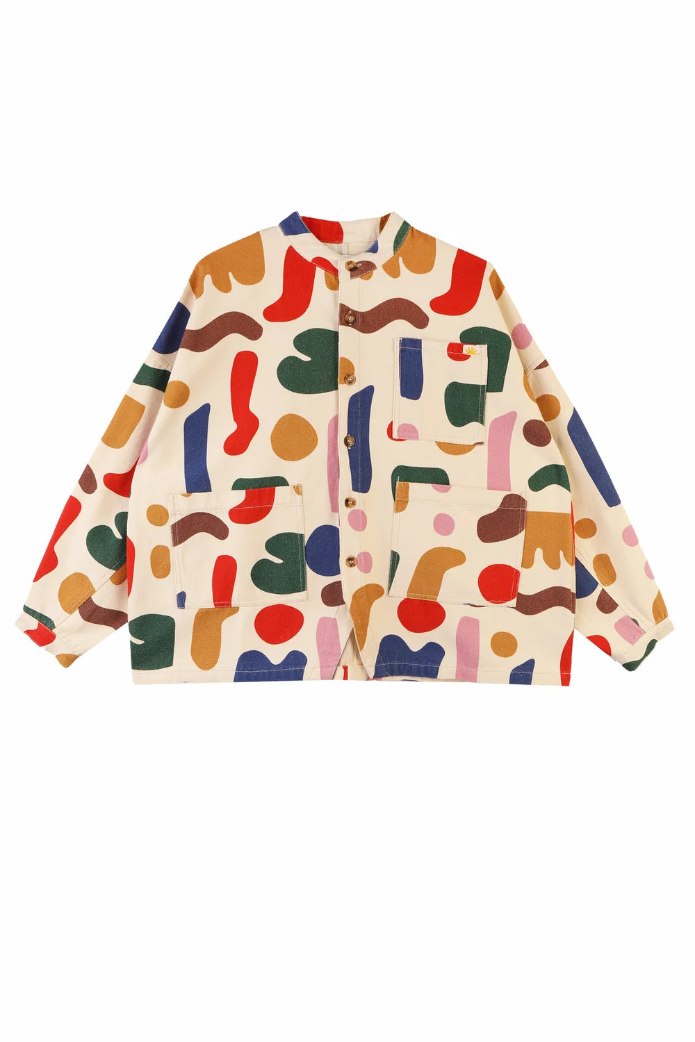 Printed Oversized Chore Coat