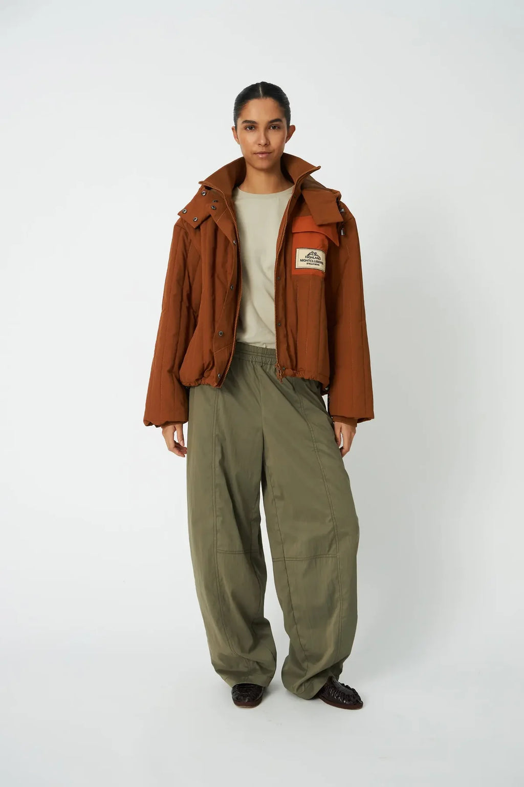 Brown Quilted Jacket