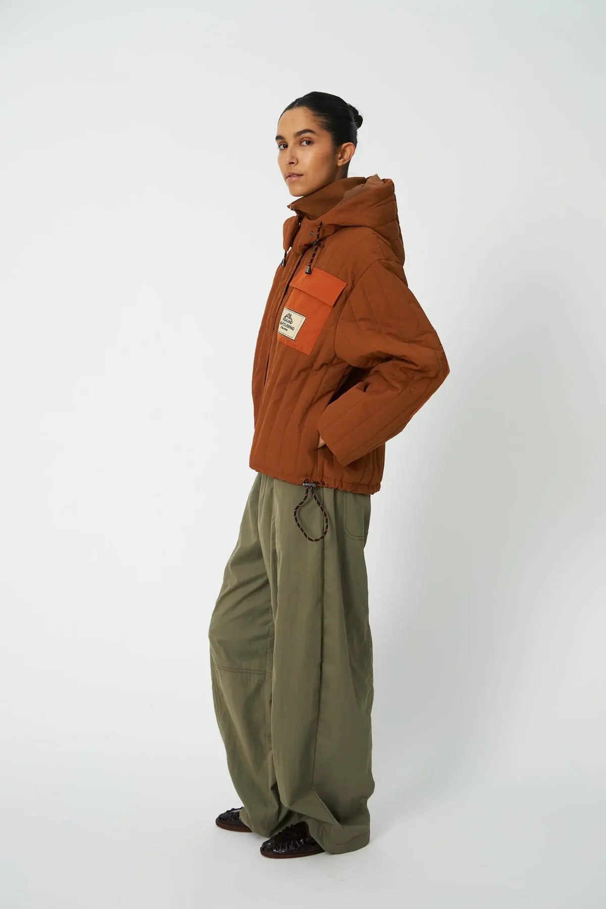 Brown Quilted Jacket
