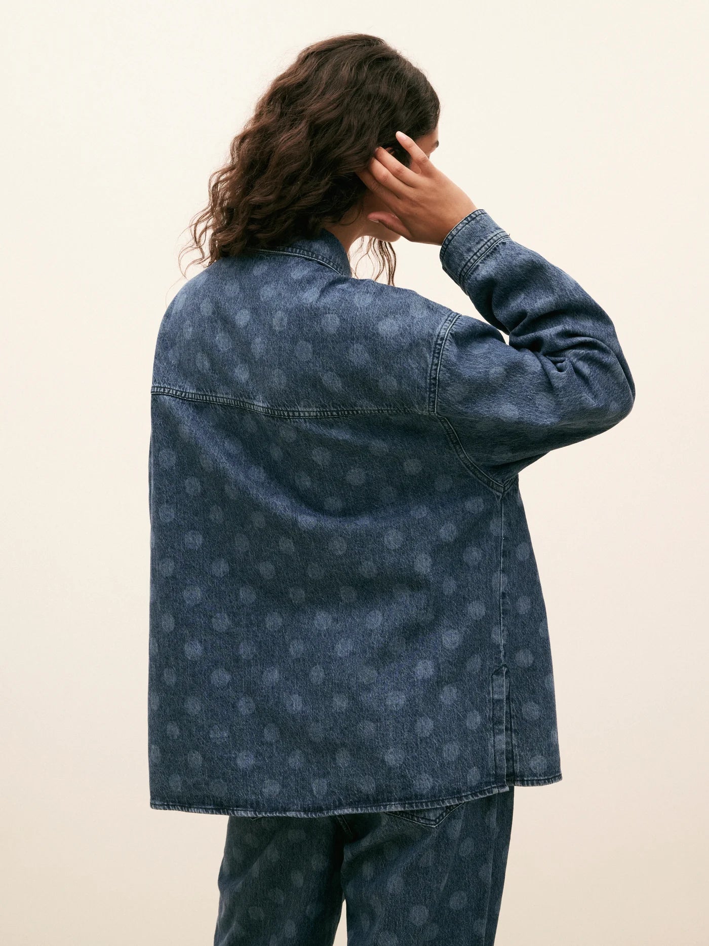Blue Denim Spot Shacket