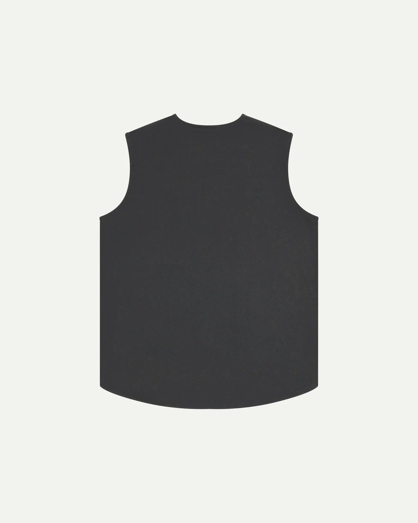 Charcoal Drill Zip Up Vest