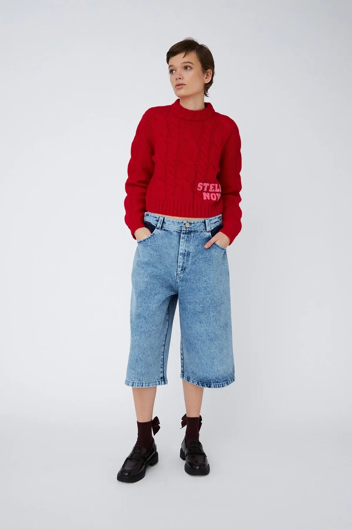Long Denim Shorts