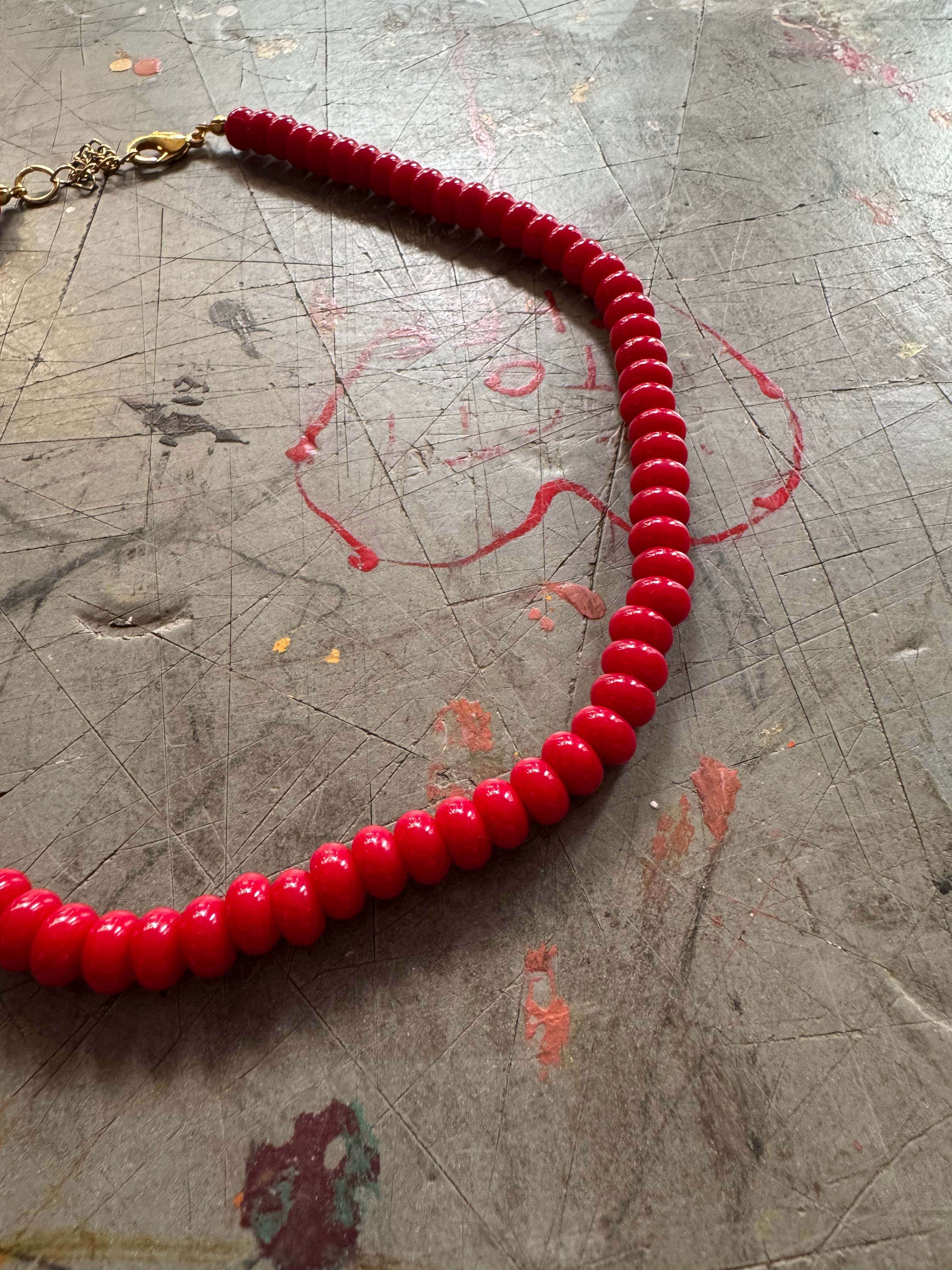 Red Beaded Necklace
