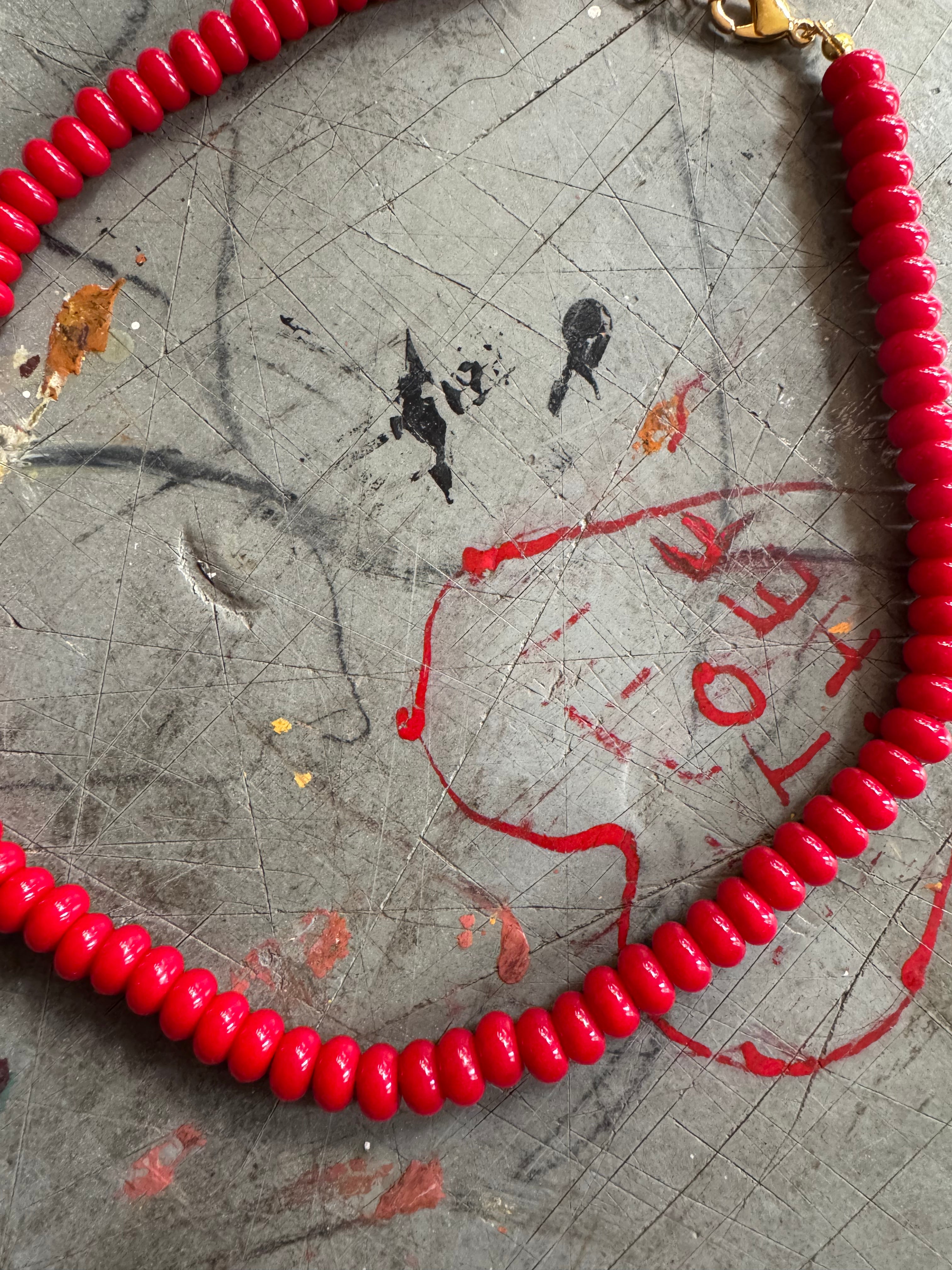 Red Beaded Necklace