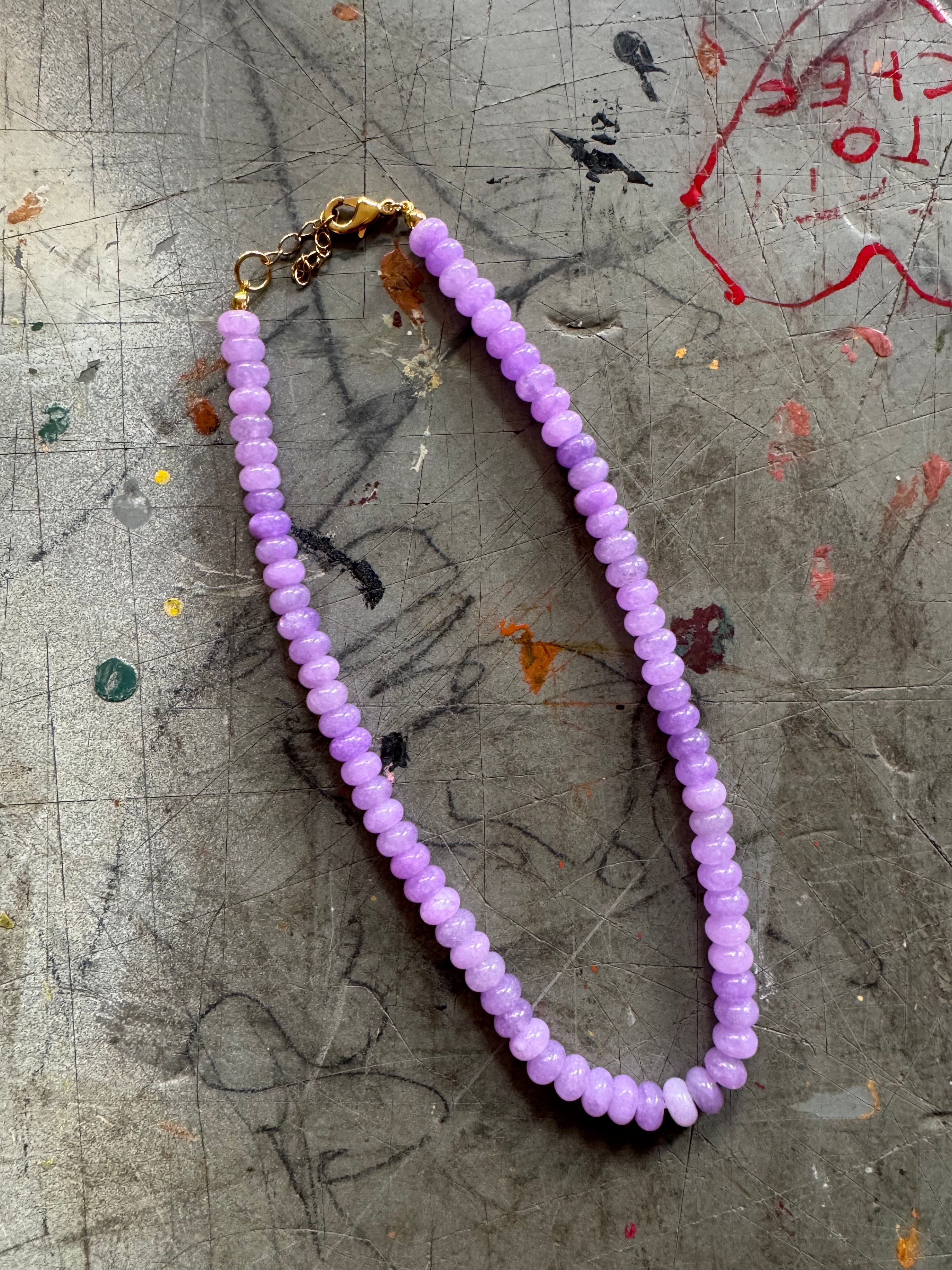 Purple Beaded Necklace