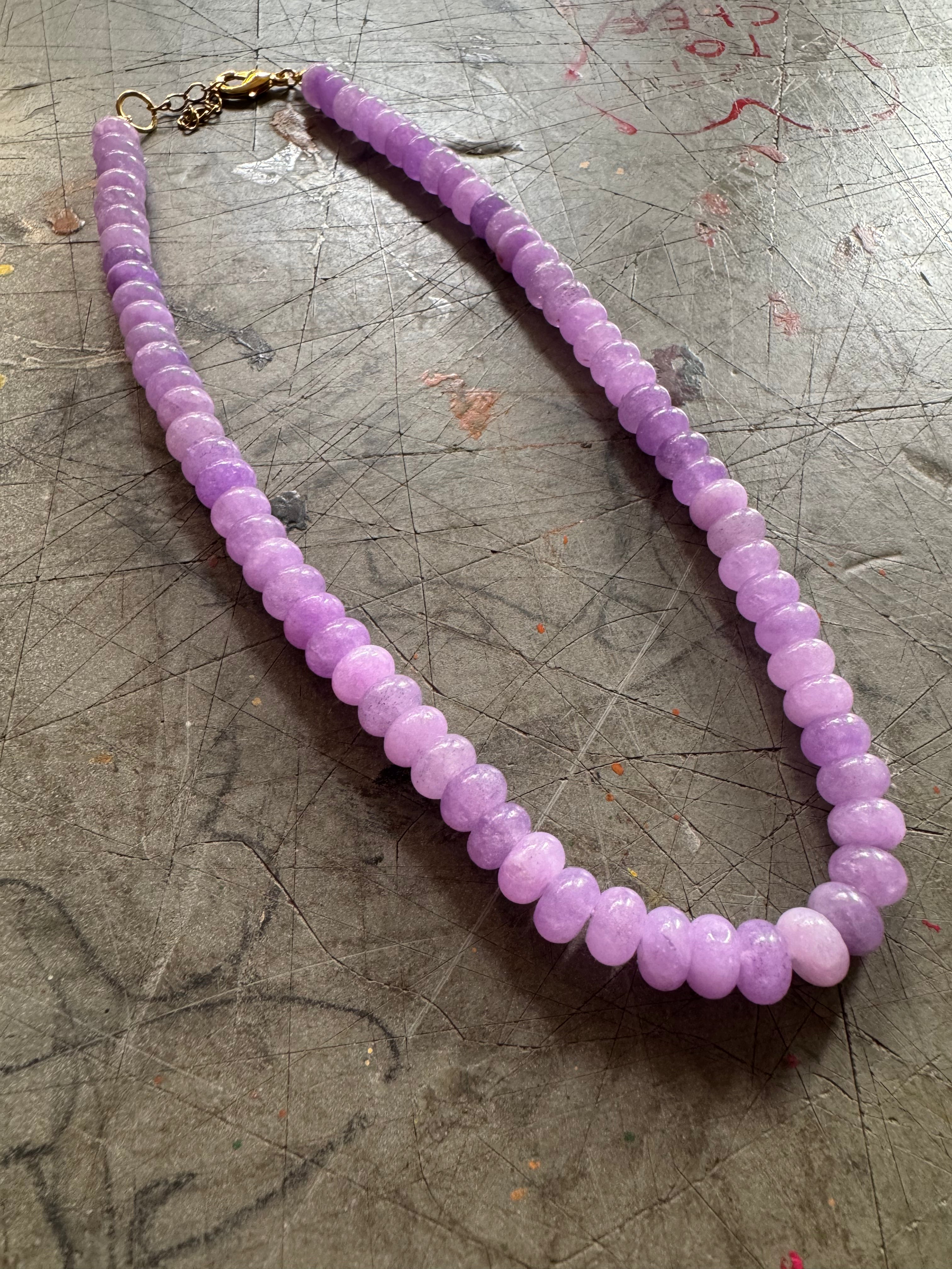 Purple Beaded Necklace