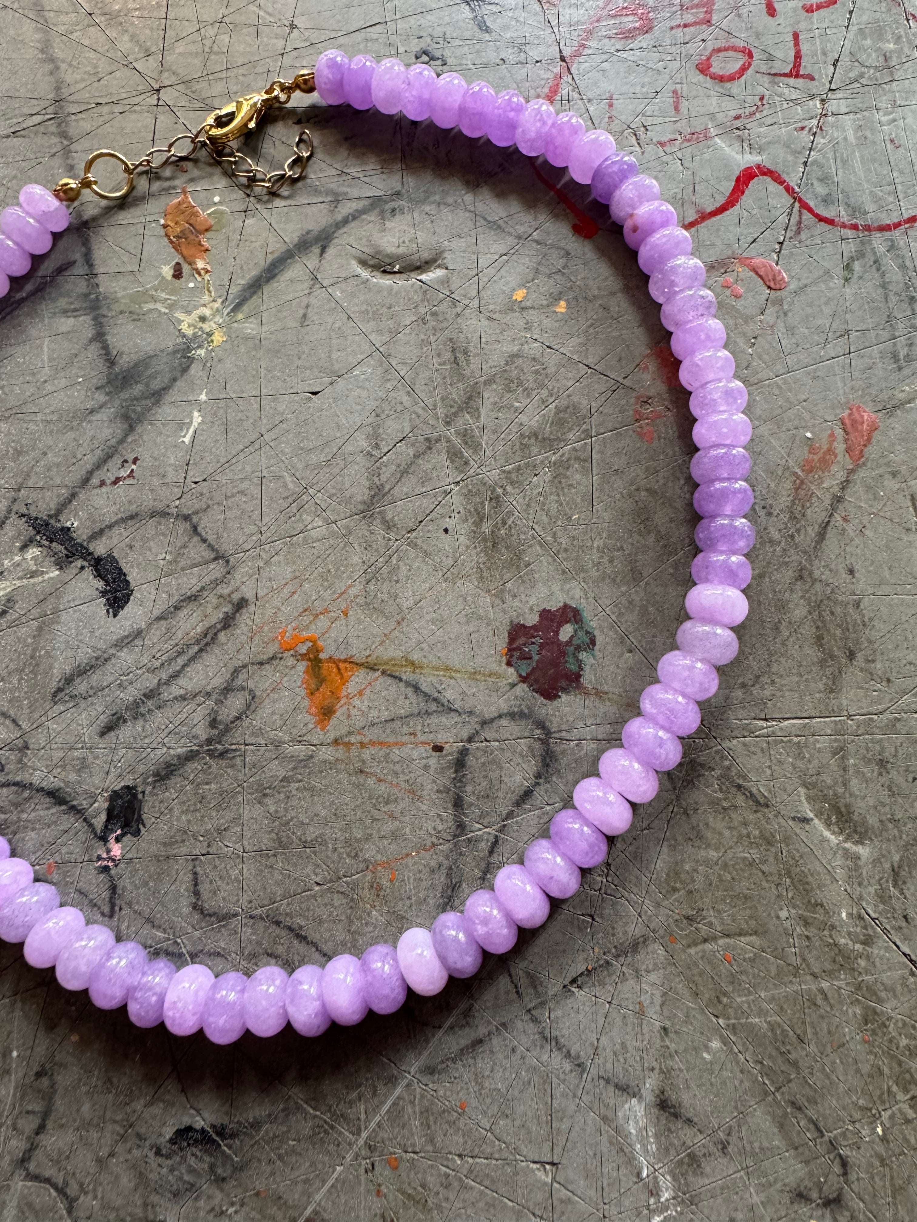 Purple Beaded Necklace