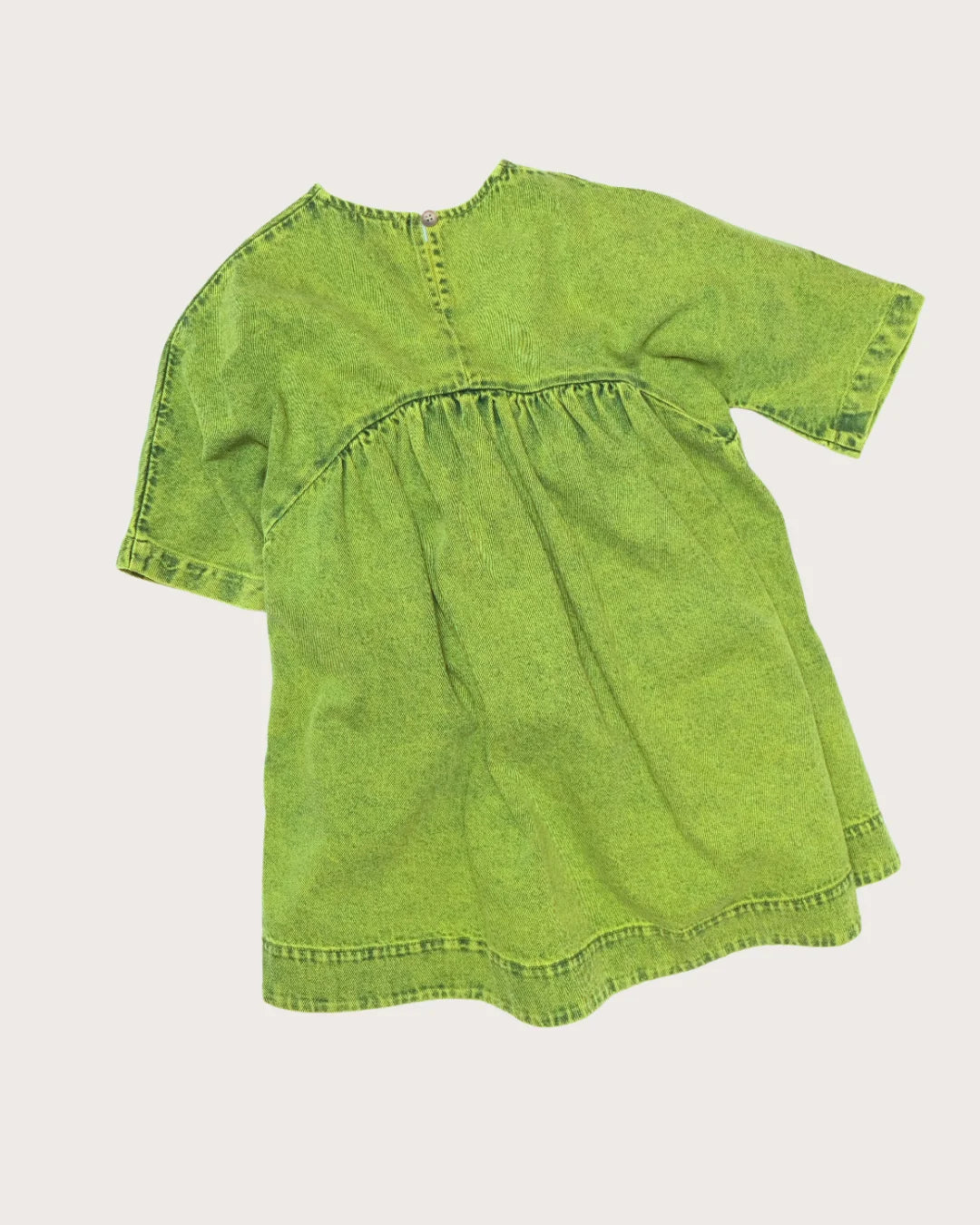 Acid Green Overdye Denim Dress