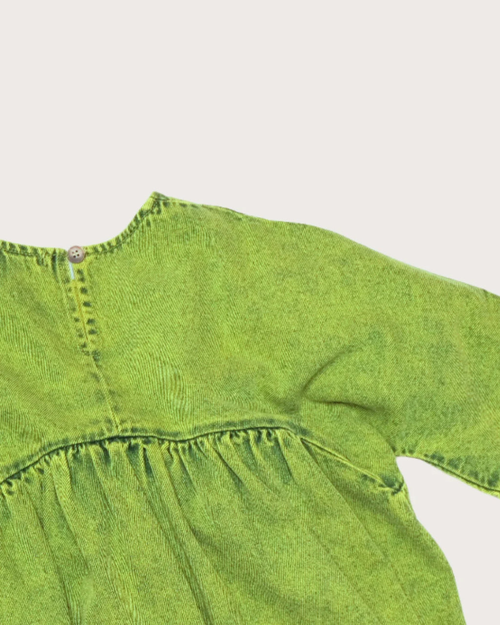 Acid Green Overdye Denim Dress