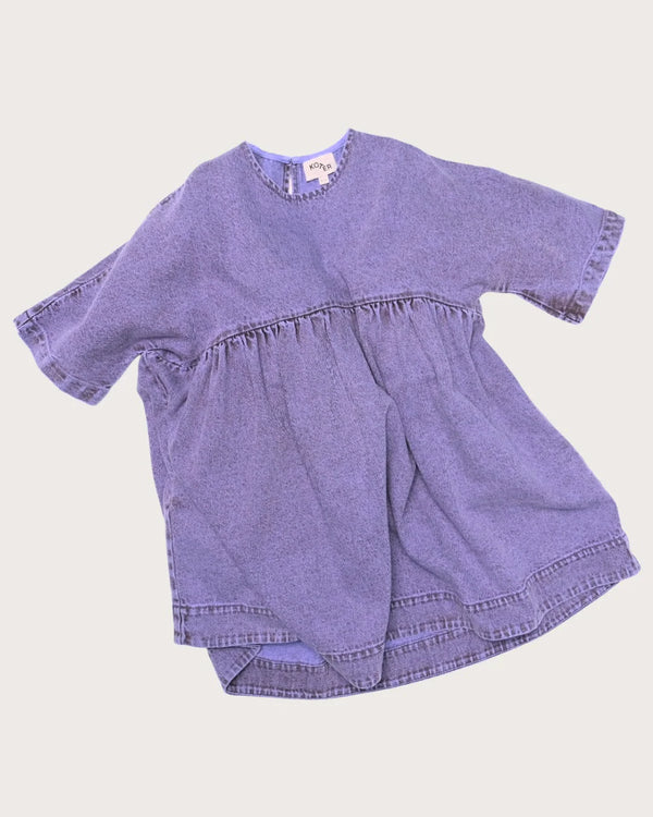 Lilac Overdye Denim Dress - Last One