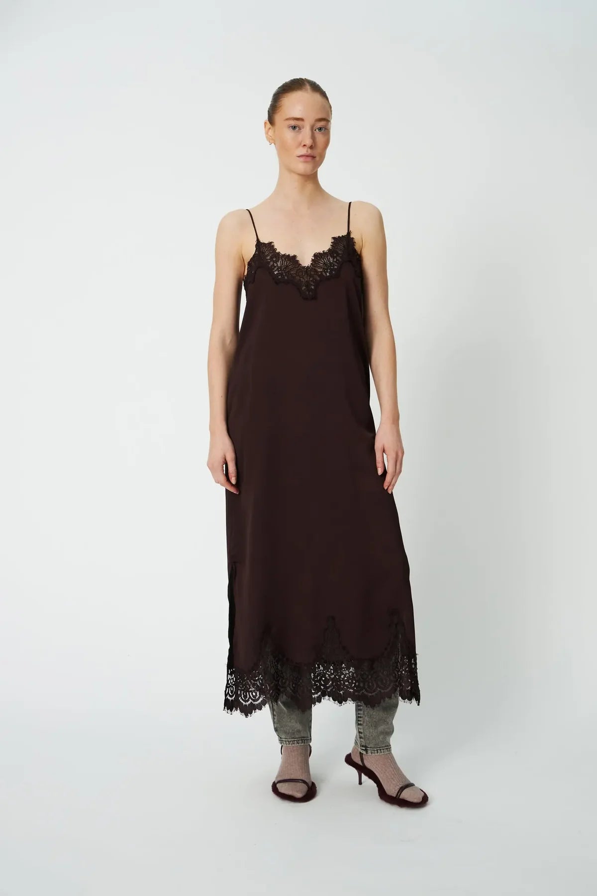 Dark Brown Lace Dress