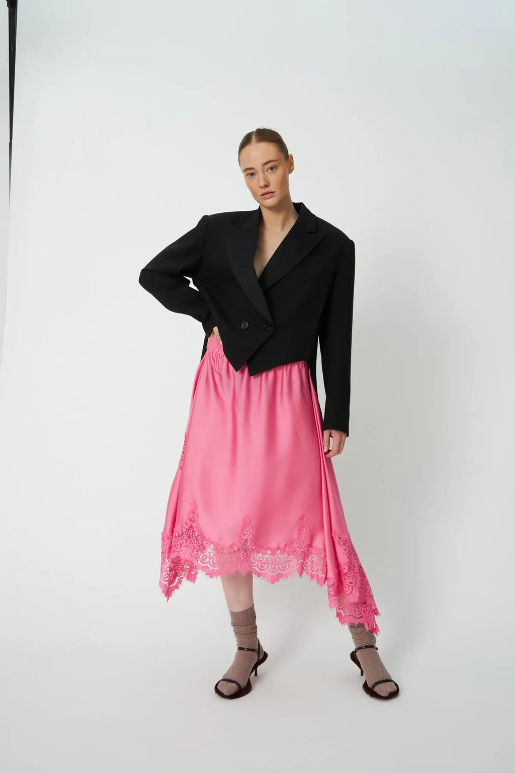 Amazing Pink Lace Skirt