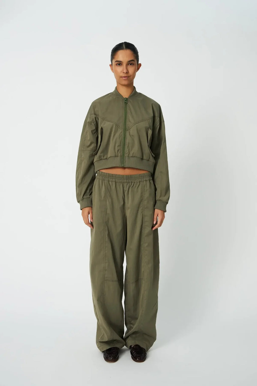 Olive Combat Track Jacket