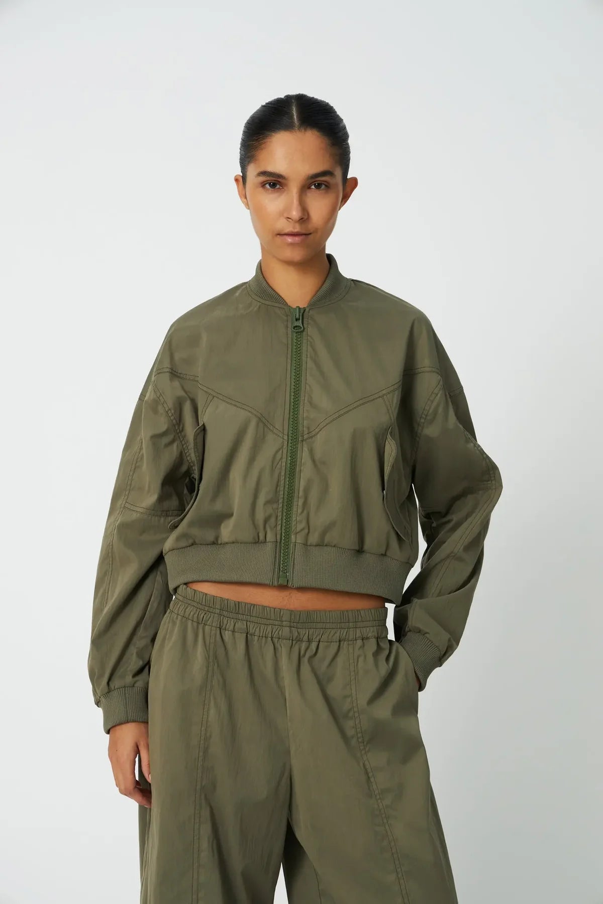 Olive Combat Track Jacket
