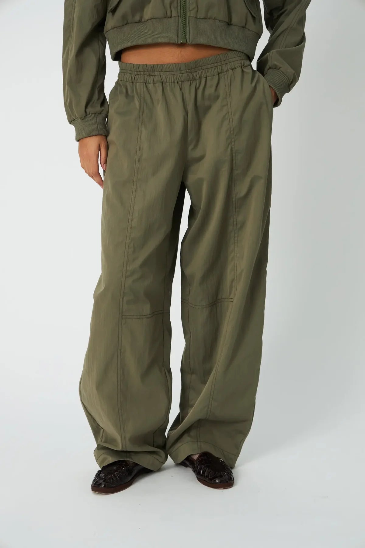 Olive Low Waist Combat Pants