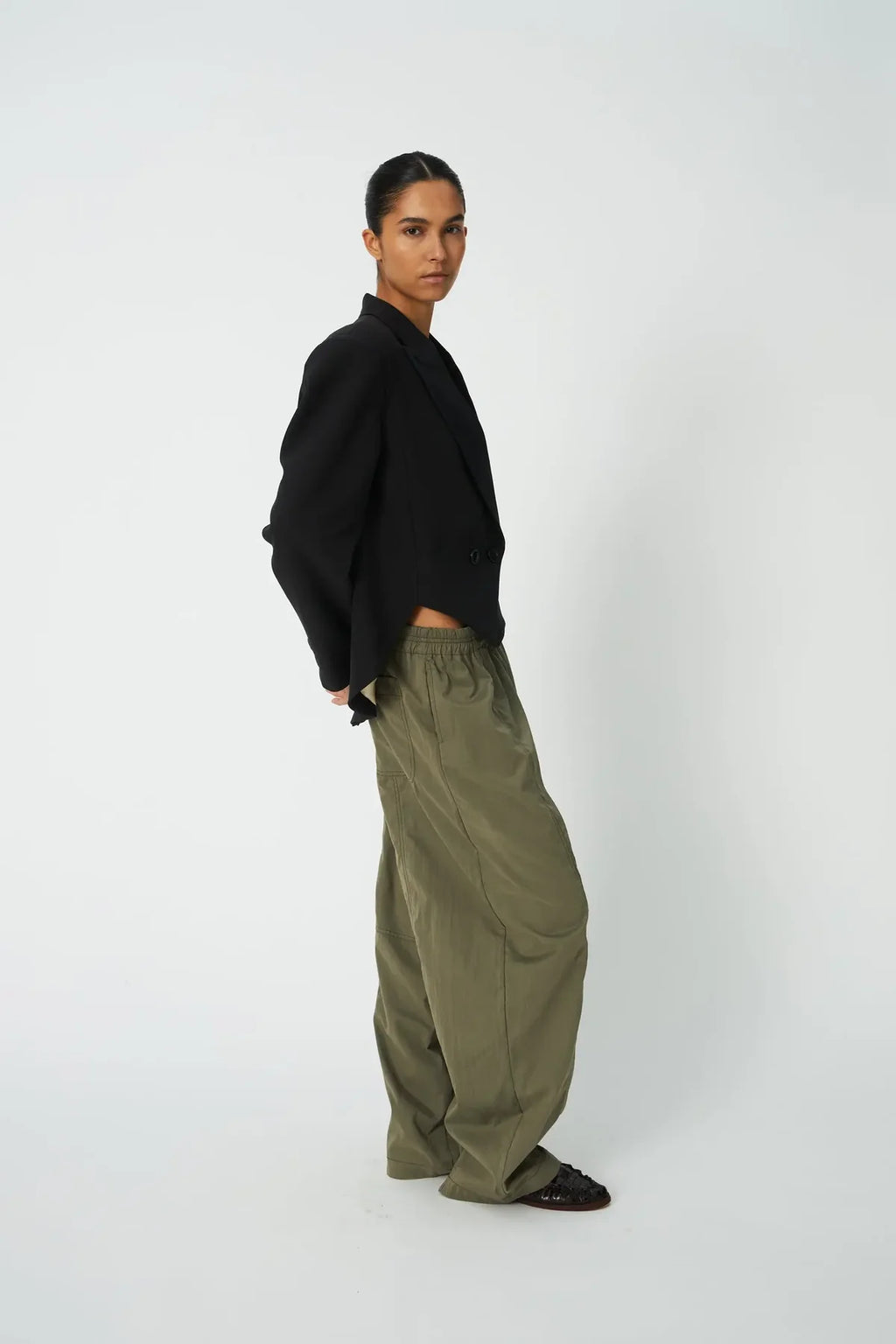 Olive Low Waist Combat Pants