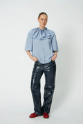 Blue Frill Top