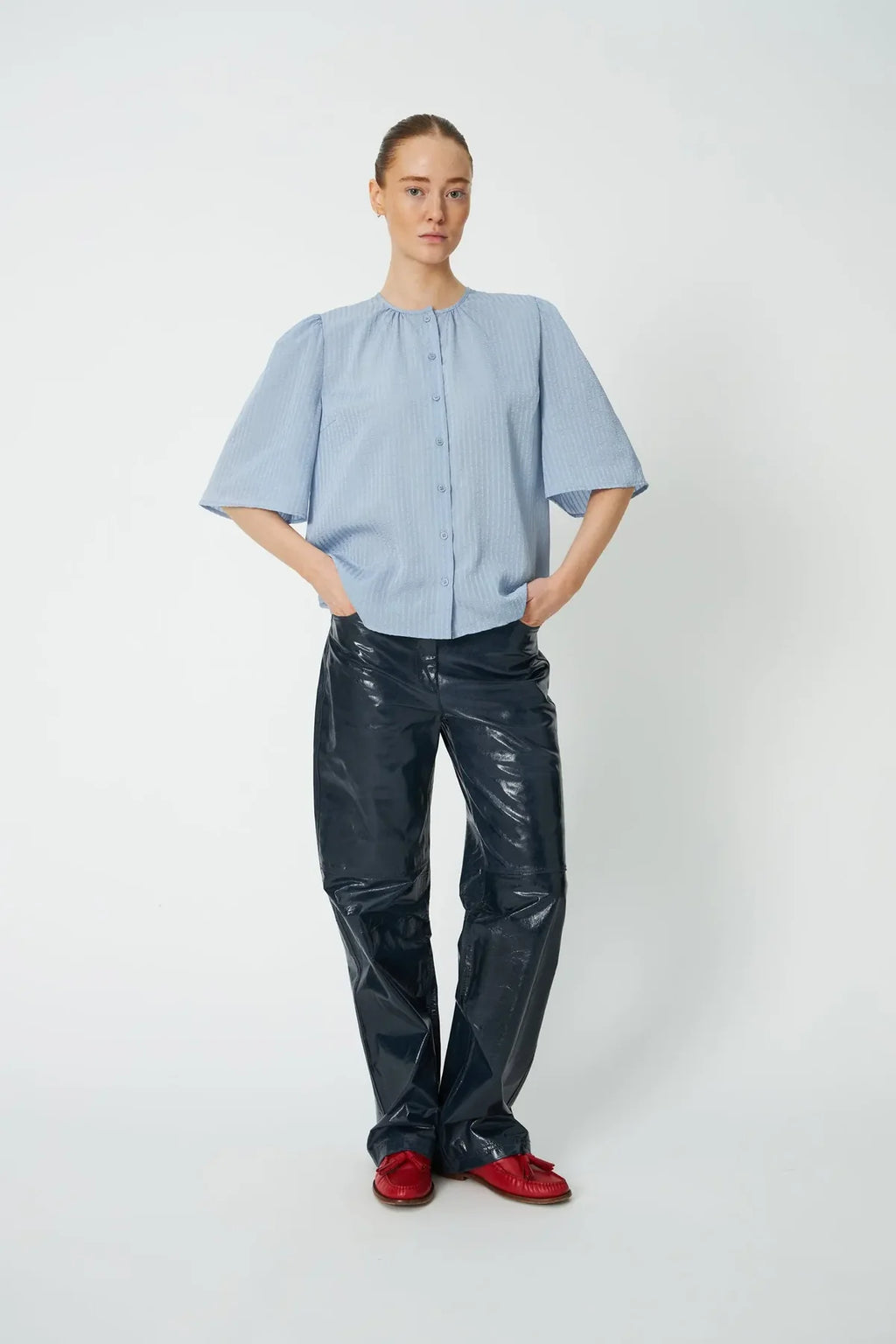 Blue Frill Top