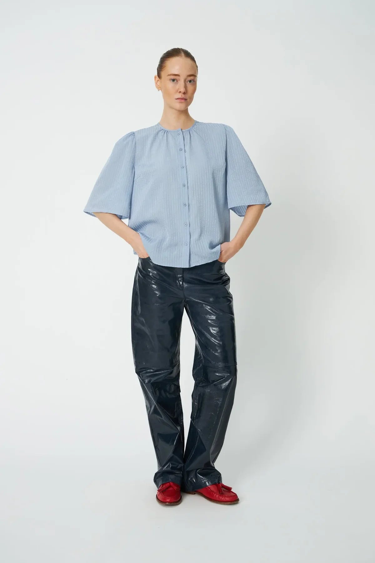 Blue Frill Top