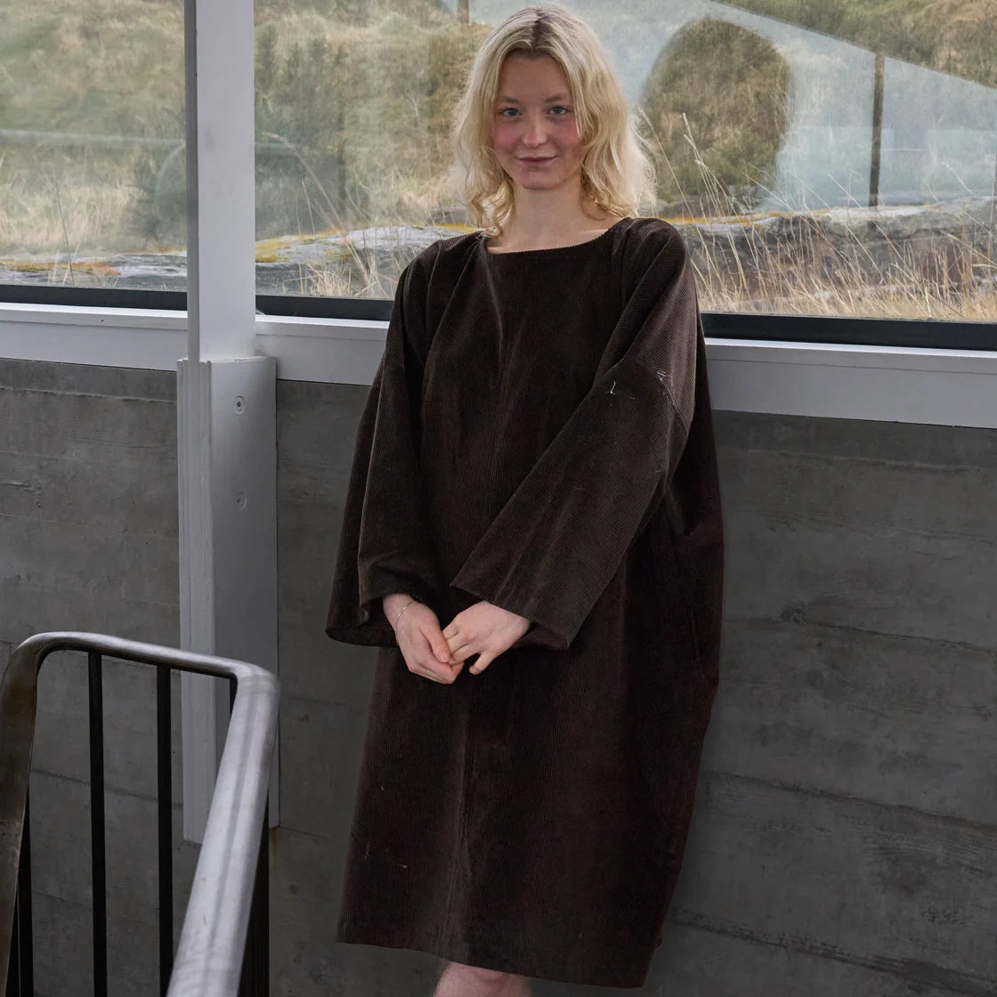 Chocolate Cord Edie Dress
