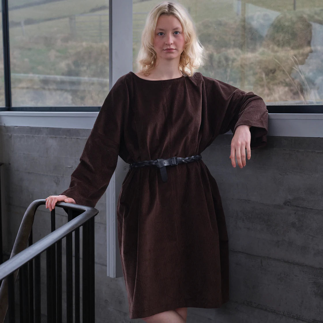 Chocolate Cord Edie Dress