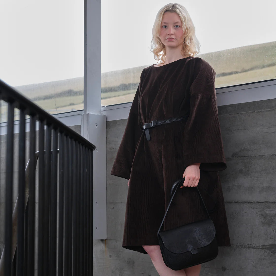 Chocolate Cord Edie Dress