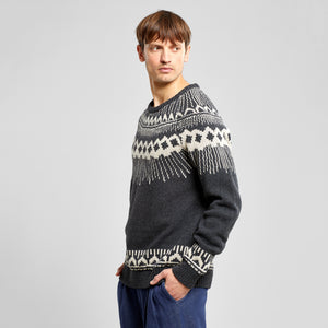 Dark Grey Fair Isle Malung Sweater