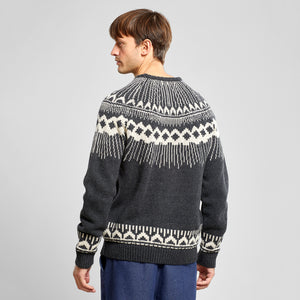 Dark Grey Fair Isle Malung Sweater