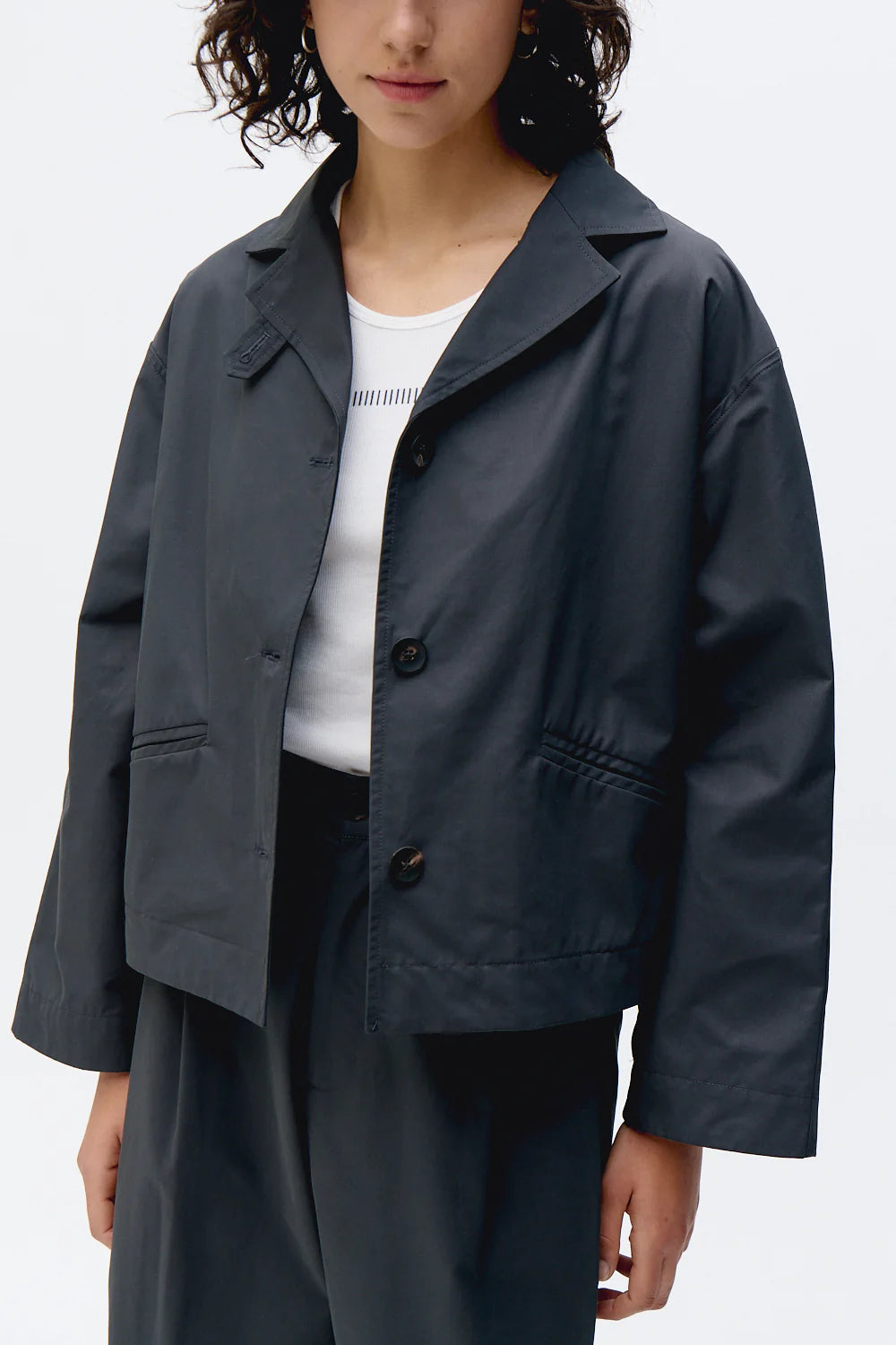 Her Charcoal City Jacket