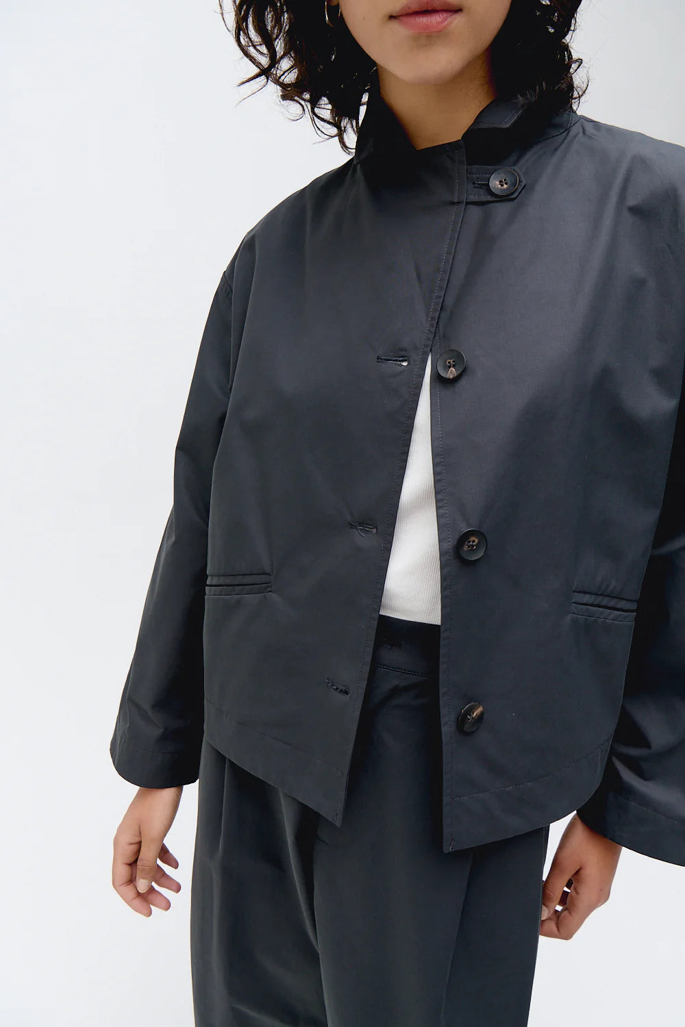 Her Charcoal City Jacket